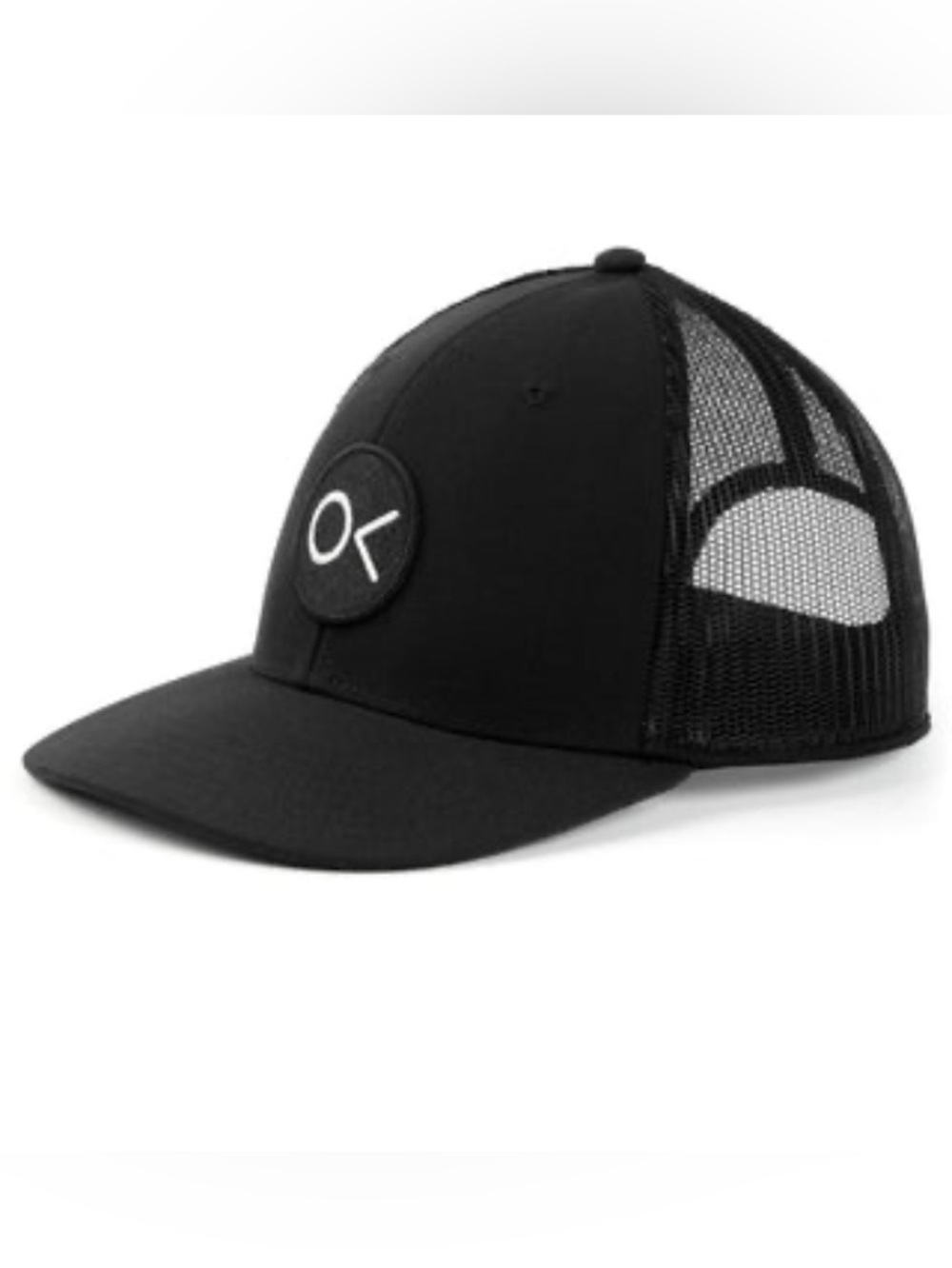 Outerknown OK Patch Trucker Hat Black Snapback Mesh OS NWT